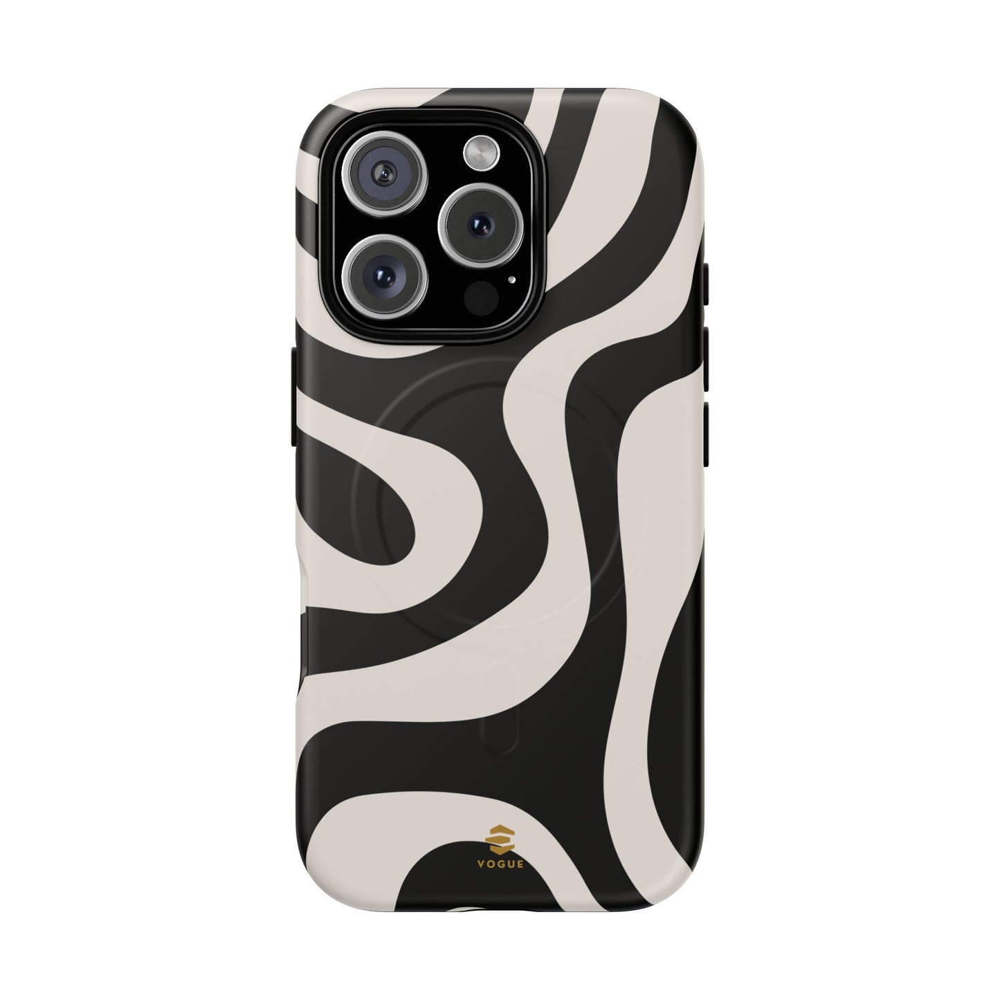 Black Swirl MagSafe iPhone Case