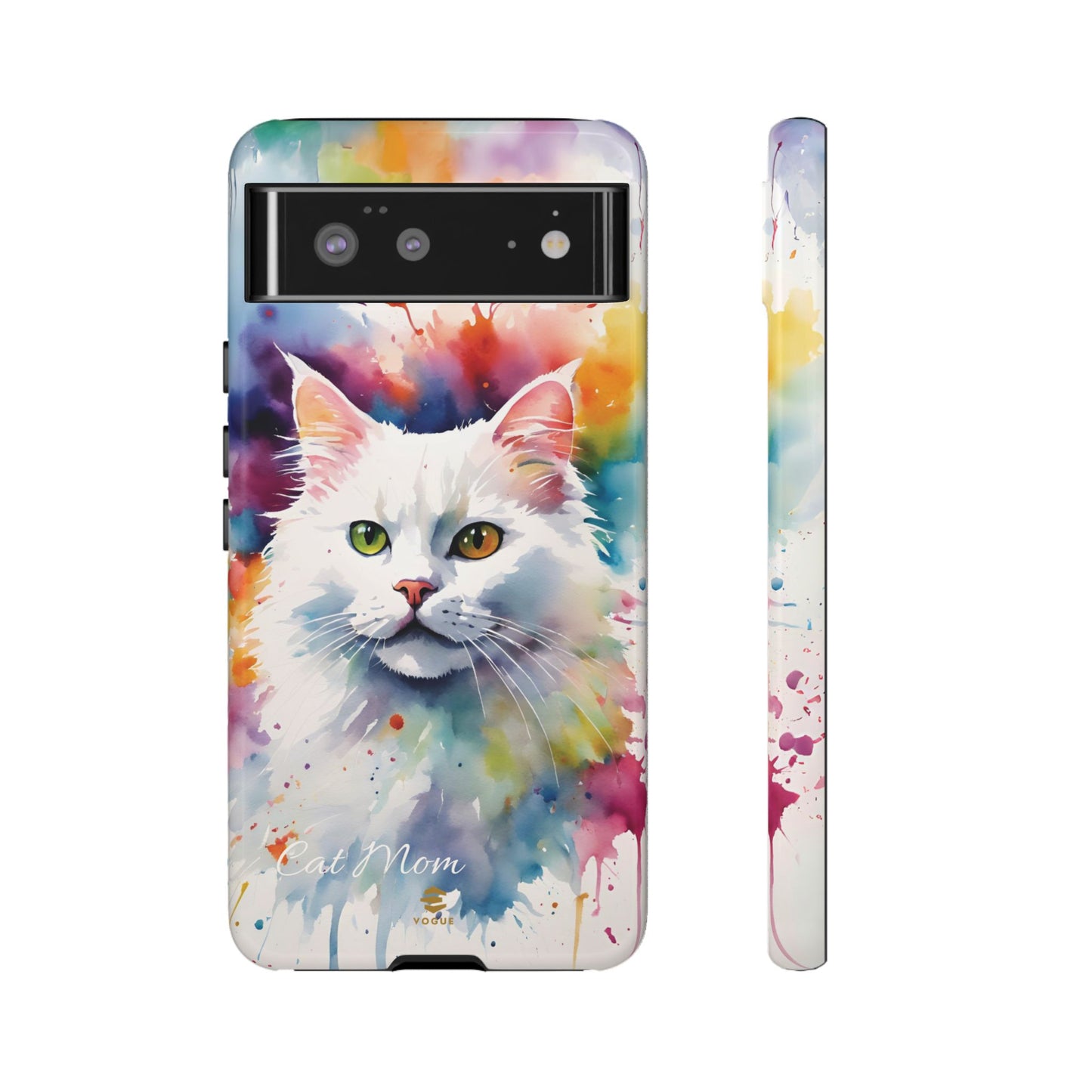 Custom White Cat Google Pixel Tough Phone Case