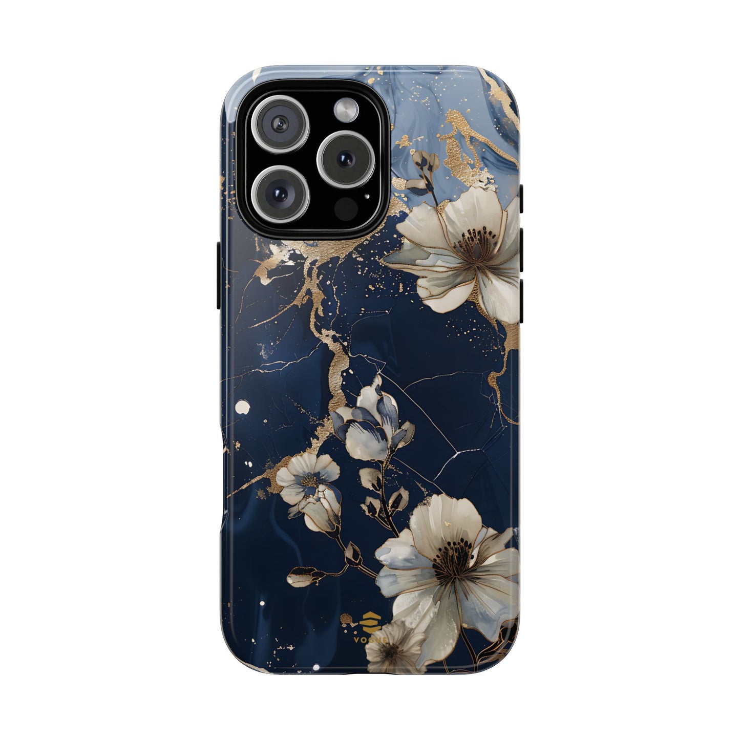 Funda para iPhone con diseño floral de mármol