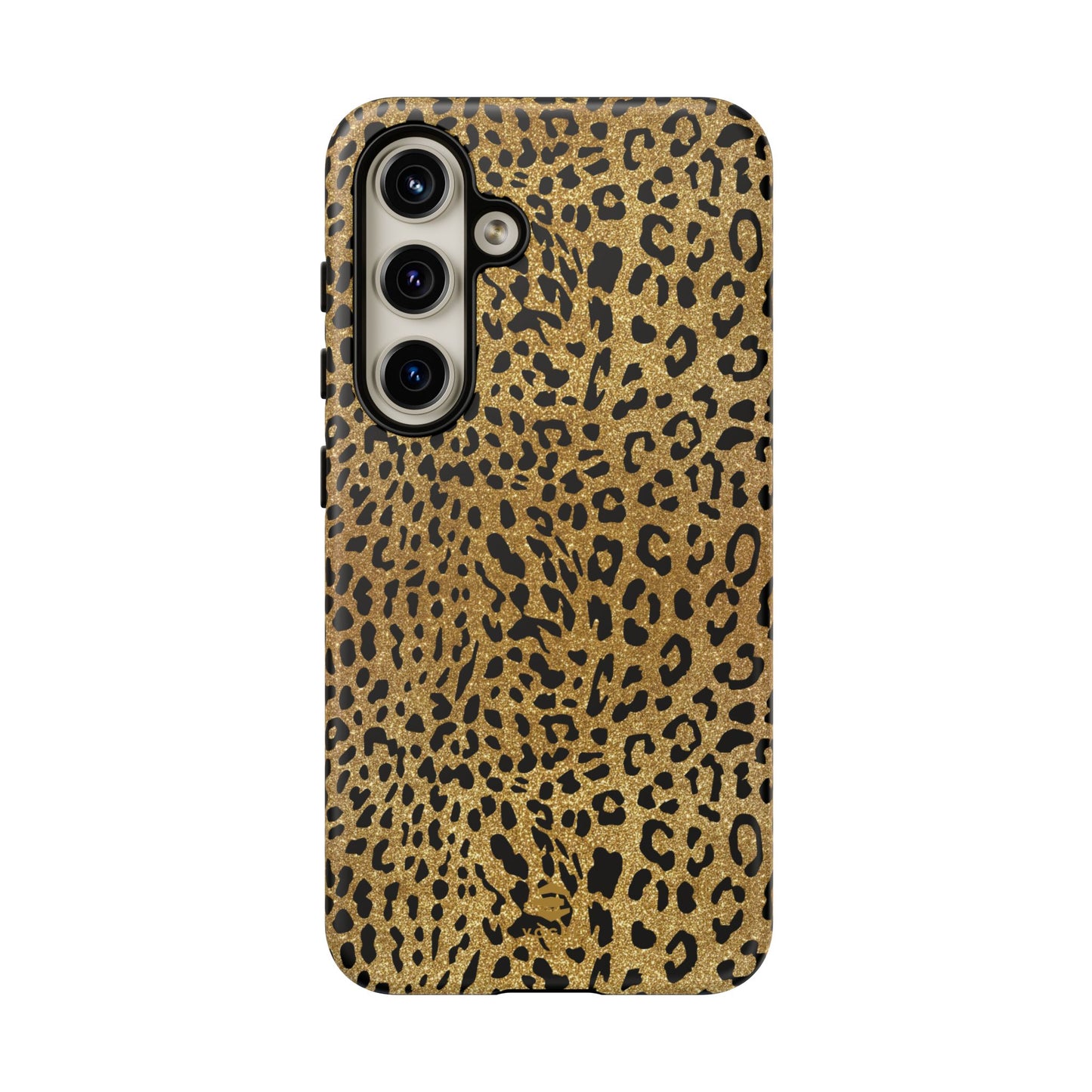 Goldene Samsung-Hülle mit Leopardenmuster