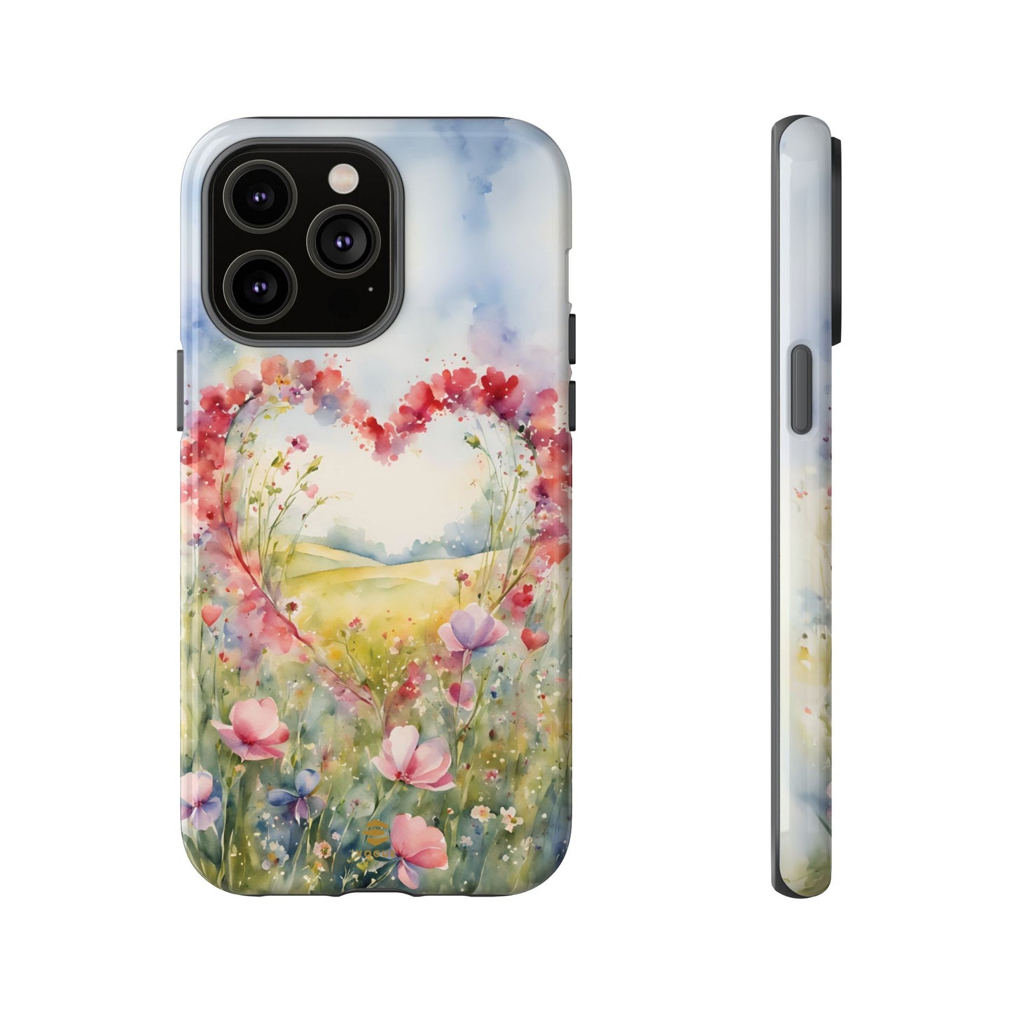 Flower heart iPhone Tough Case