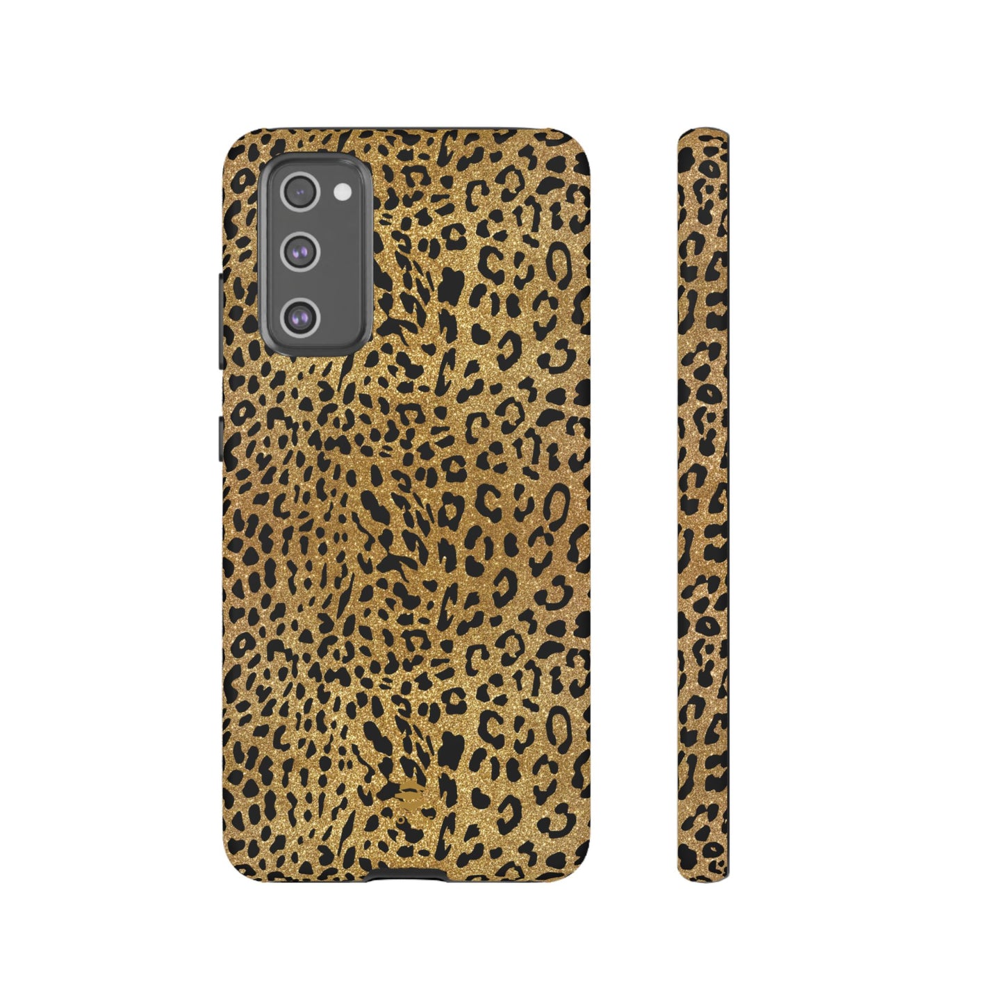 Goldene Samsung-Hülle mit Leopardenmuster