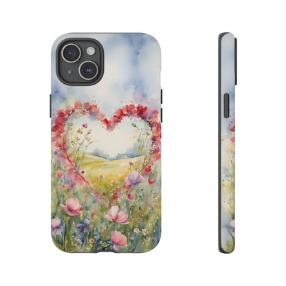 Flower heart iPhone Tough Case