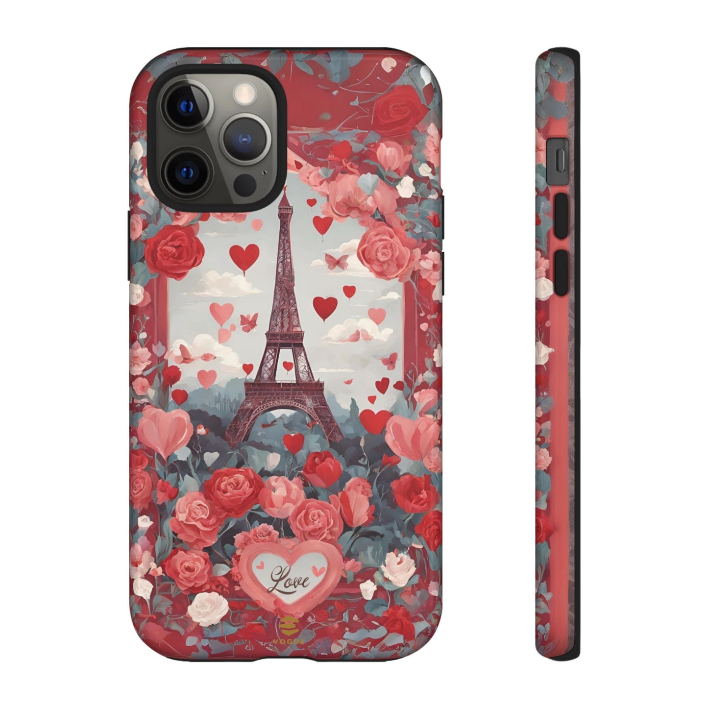 Hearts in Paris Phone Case Valentine's Day Gift for Her