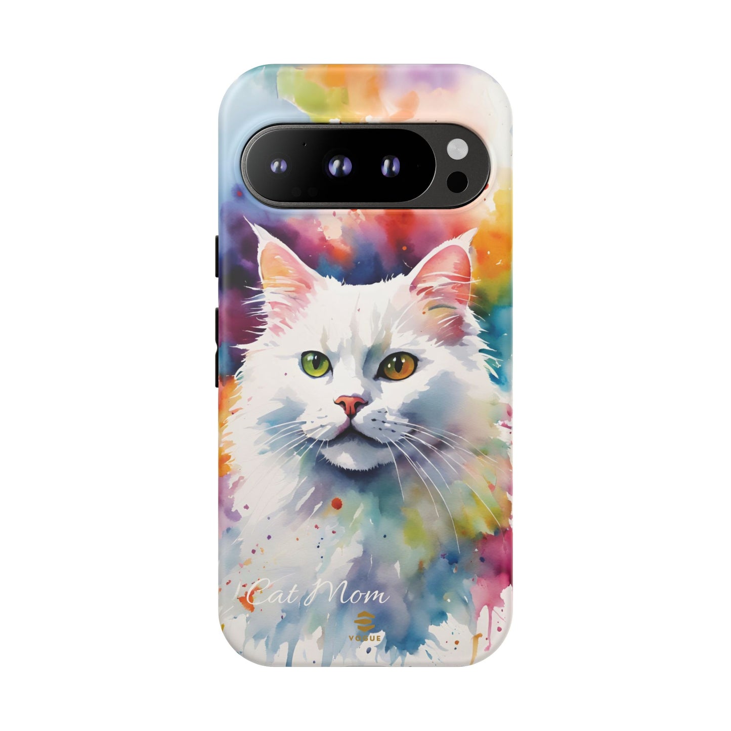 Custom White Cat Google Pixel Tough Phone Case
