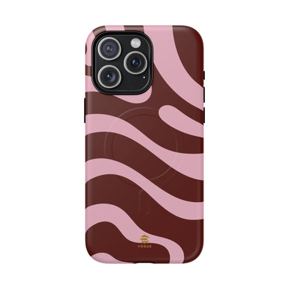 Maroon Ripple MagSafe iPhone Case