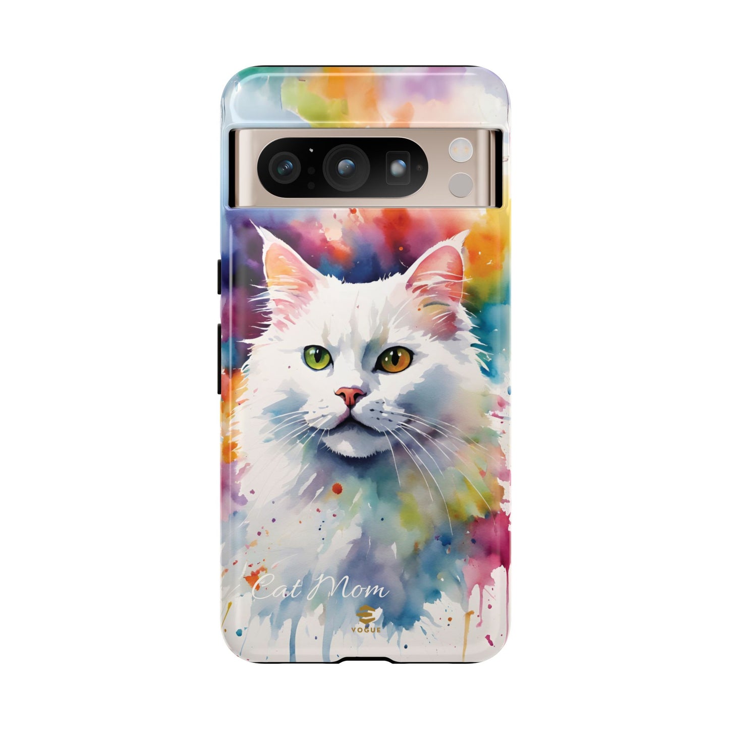 Custom White Cat Google Pixel Tough Phone Case