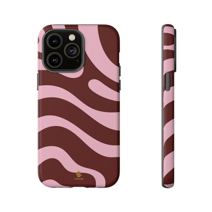 Maroon Ripple iPhone Tough Case