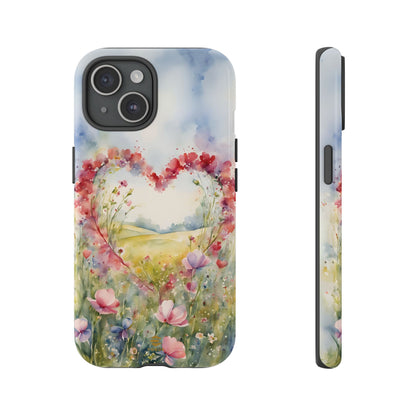 Flower heart iPhone Tough Case