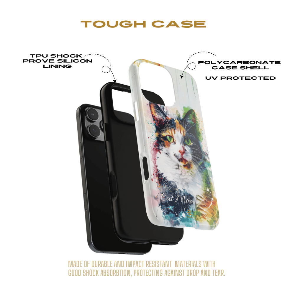 Custom Cat Mom iPhone Tough Case