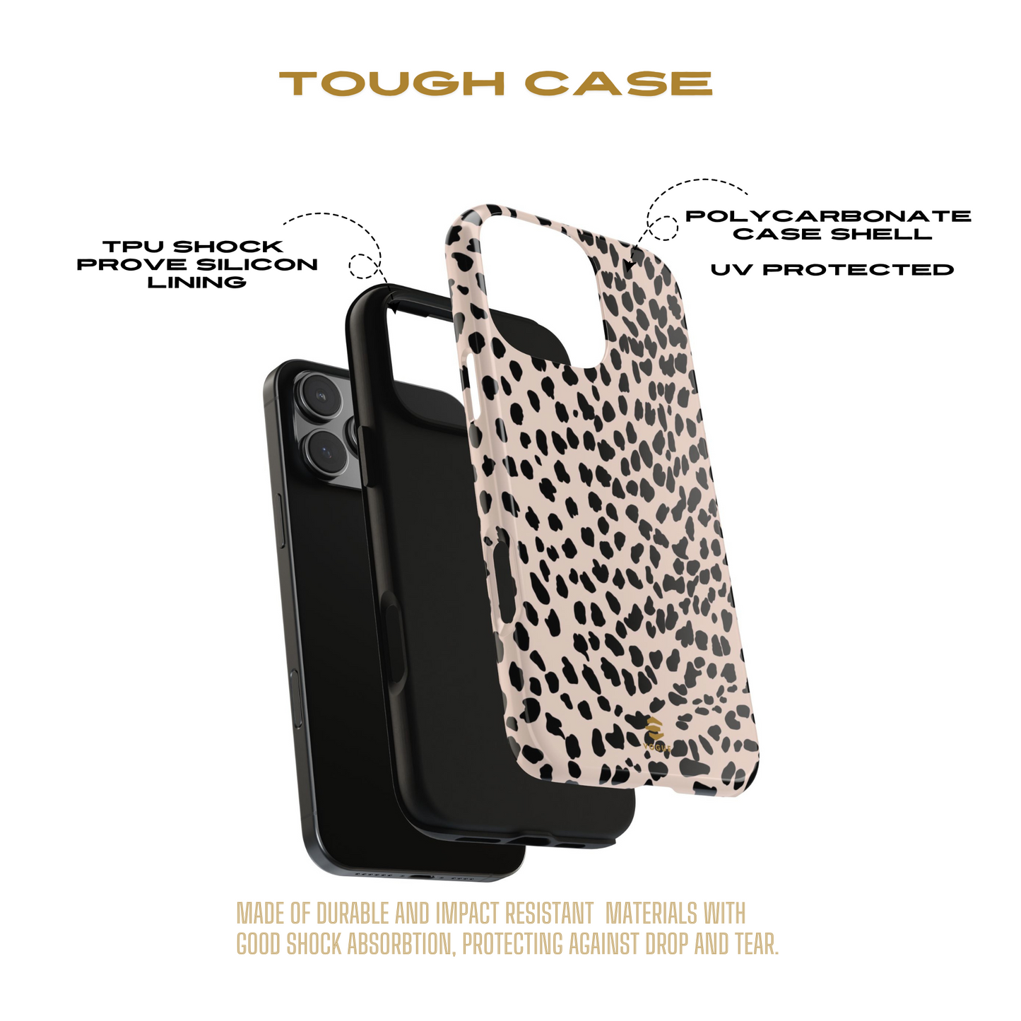 Funda para iPhone con estampado animal nude