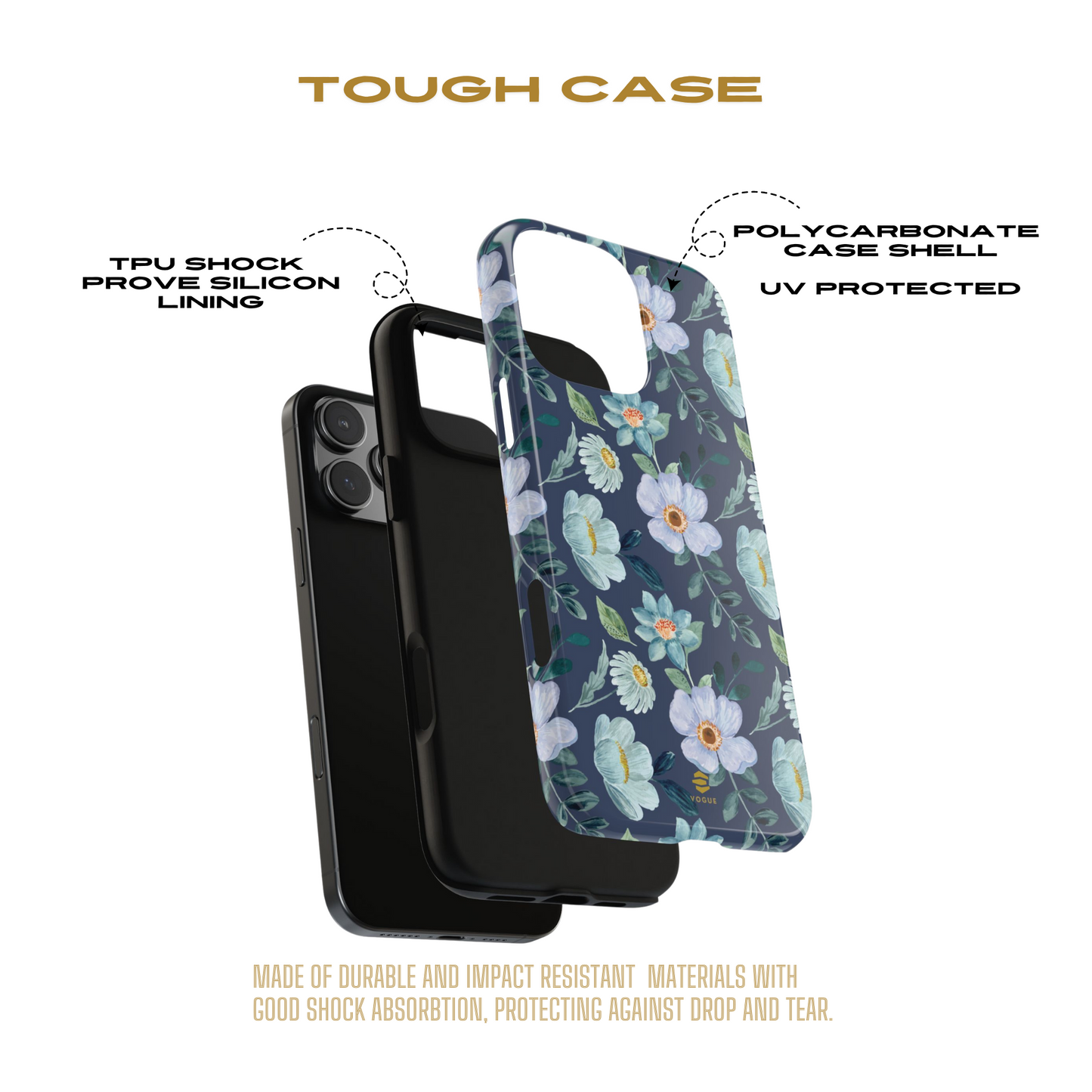 Funda para iPhone con diseño de flor de medianoche