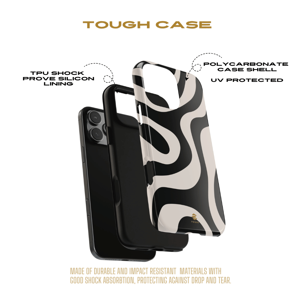 Black Swirl iPhone Tough Case