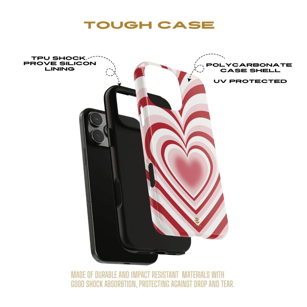 Red Hearts Design - Phone Case, Love, Valentine's Day Gift for Her