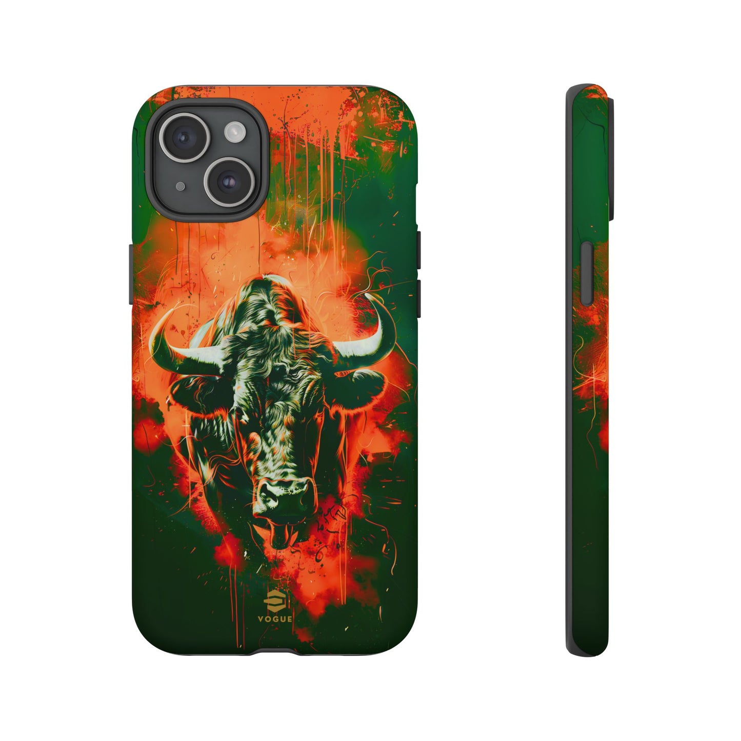 Green Bull Art iPhone Tough Case