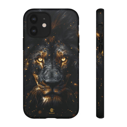 Funda para iPhone con diseño de león negro