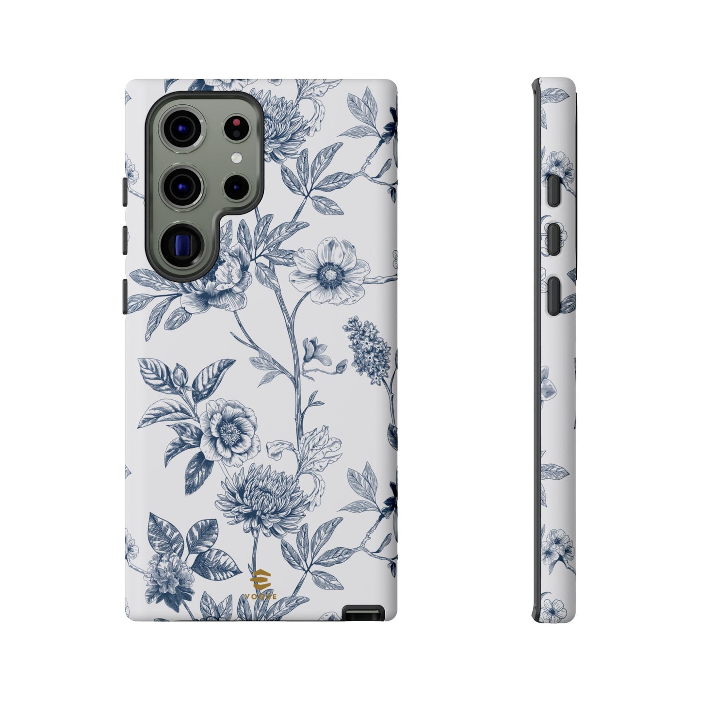Floral Line Art Tough Phone Case Samsung