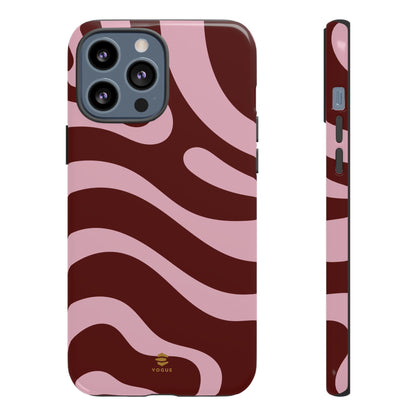 Maroon Ripple iPhone Tough Case