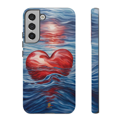 Deep devotion Red Heart Samsung Tough Case red and blue Durable protective Cover