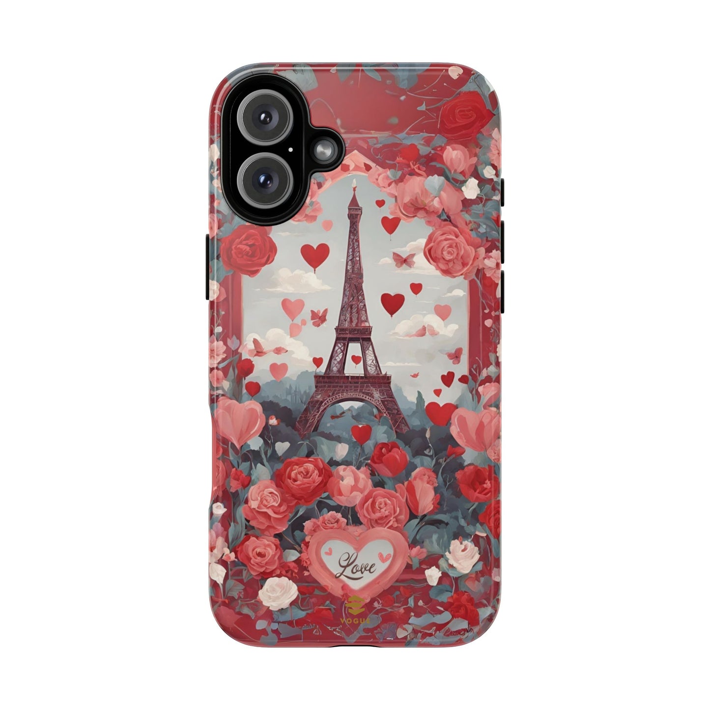 Hearts in Paris Phone Case Valentine's Day Gift for Her