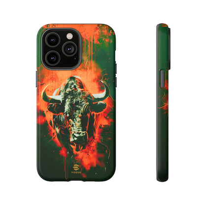 Green Bull Art iPhone Tough Case