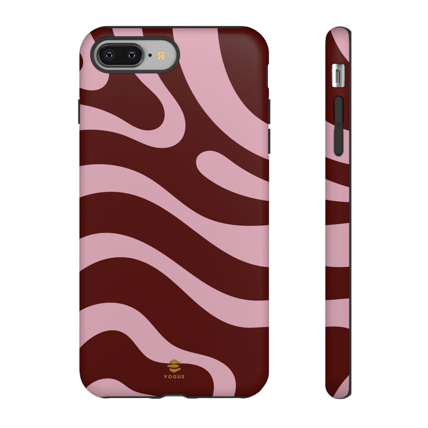 Maroon Ripple iPhone Tough Case