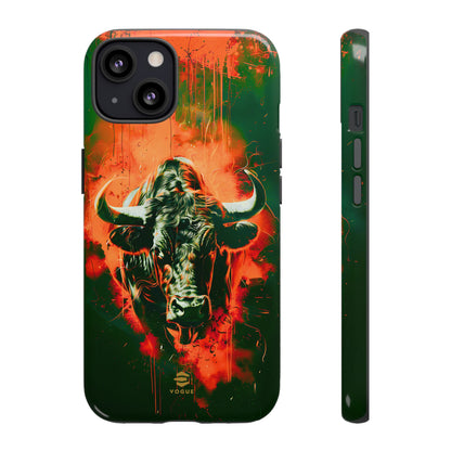 Green Bull Art iPhone Tough Case