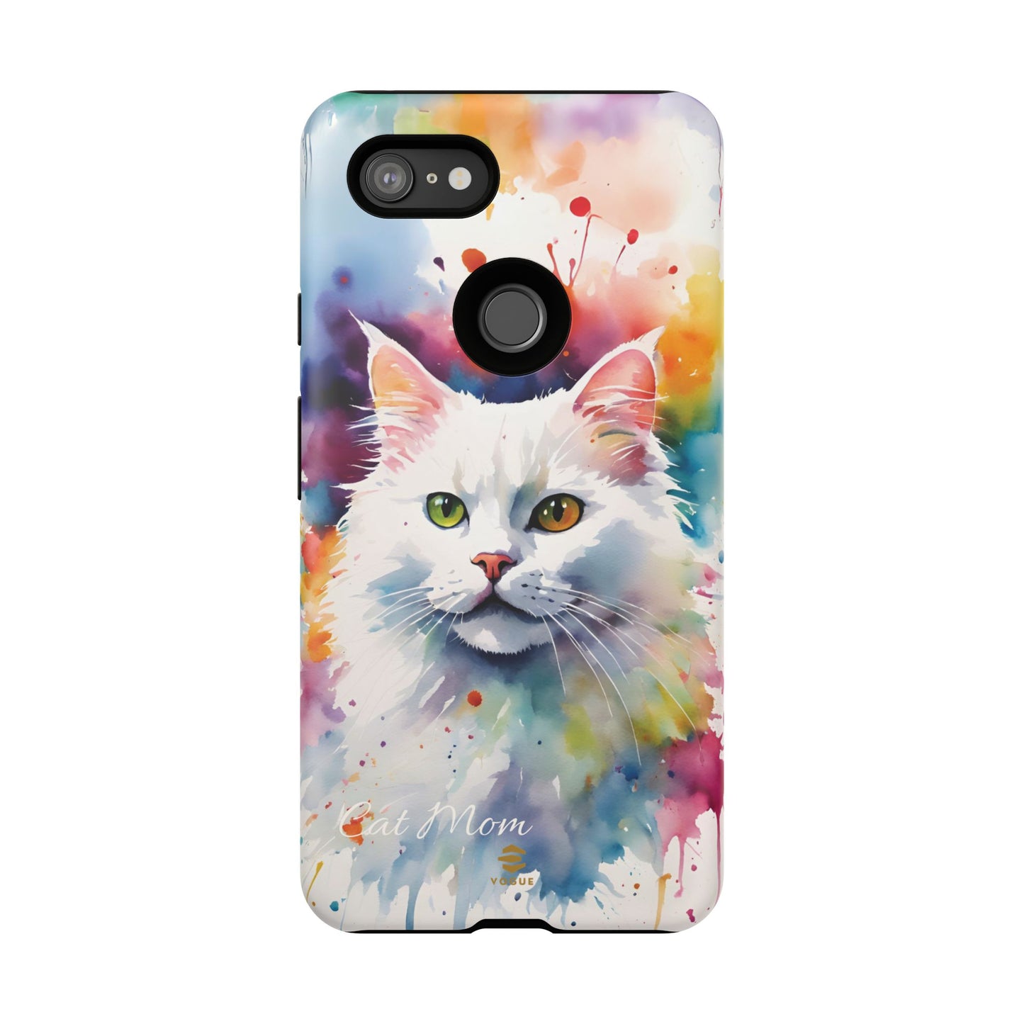 Custom White Cat Google Pixel Tough Phone Case