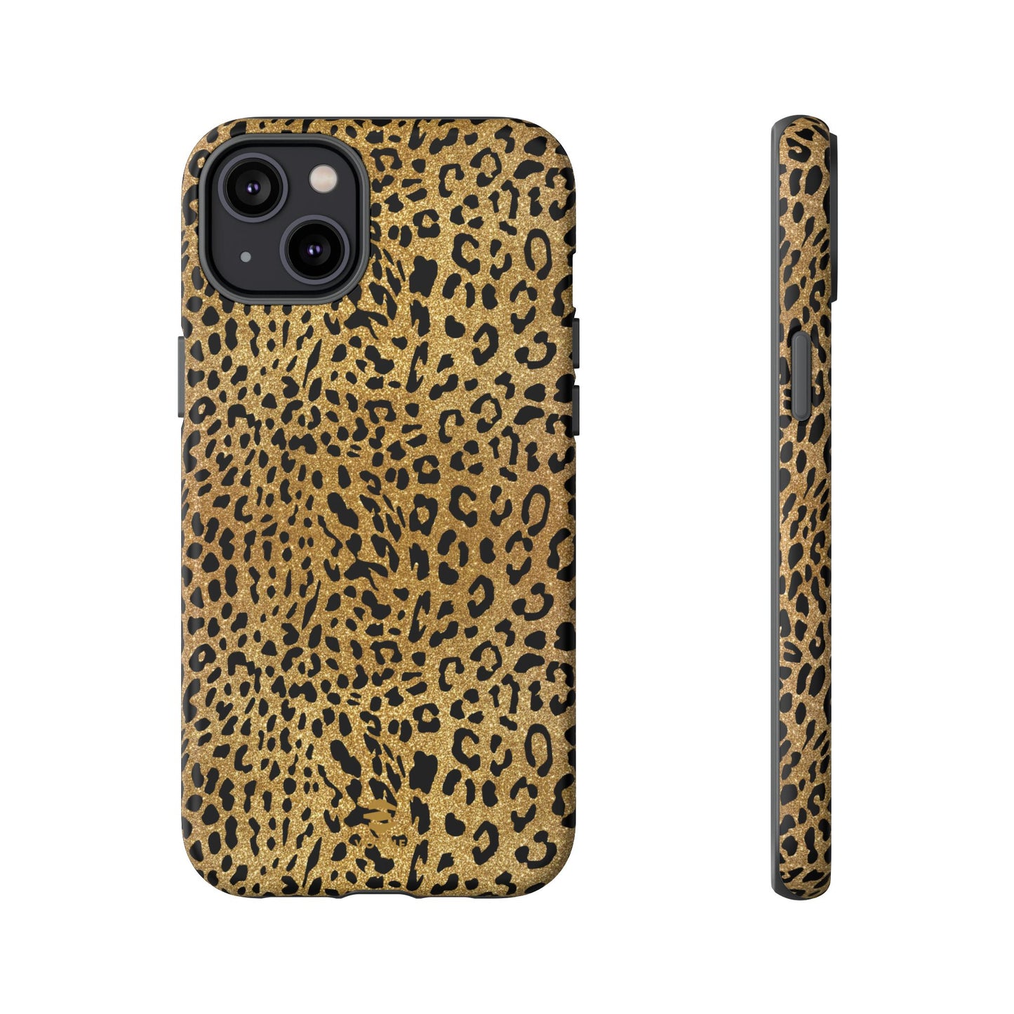 iPhone-Hülle mit goldenem Leopardenmuster