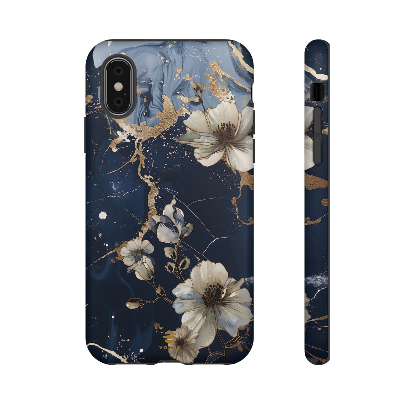 Funda para iPhone con diseño floral de mármol