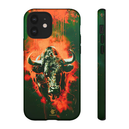 Green Bull Art iPhone Tough Case