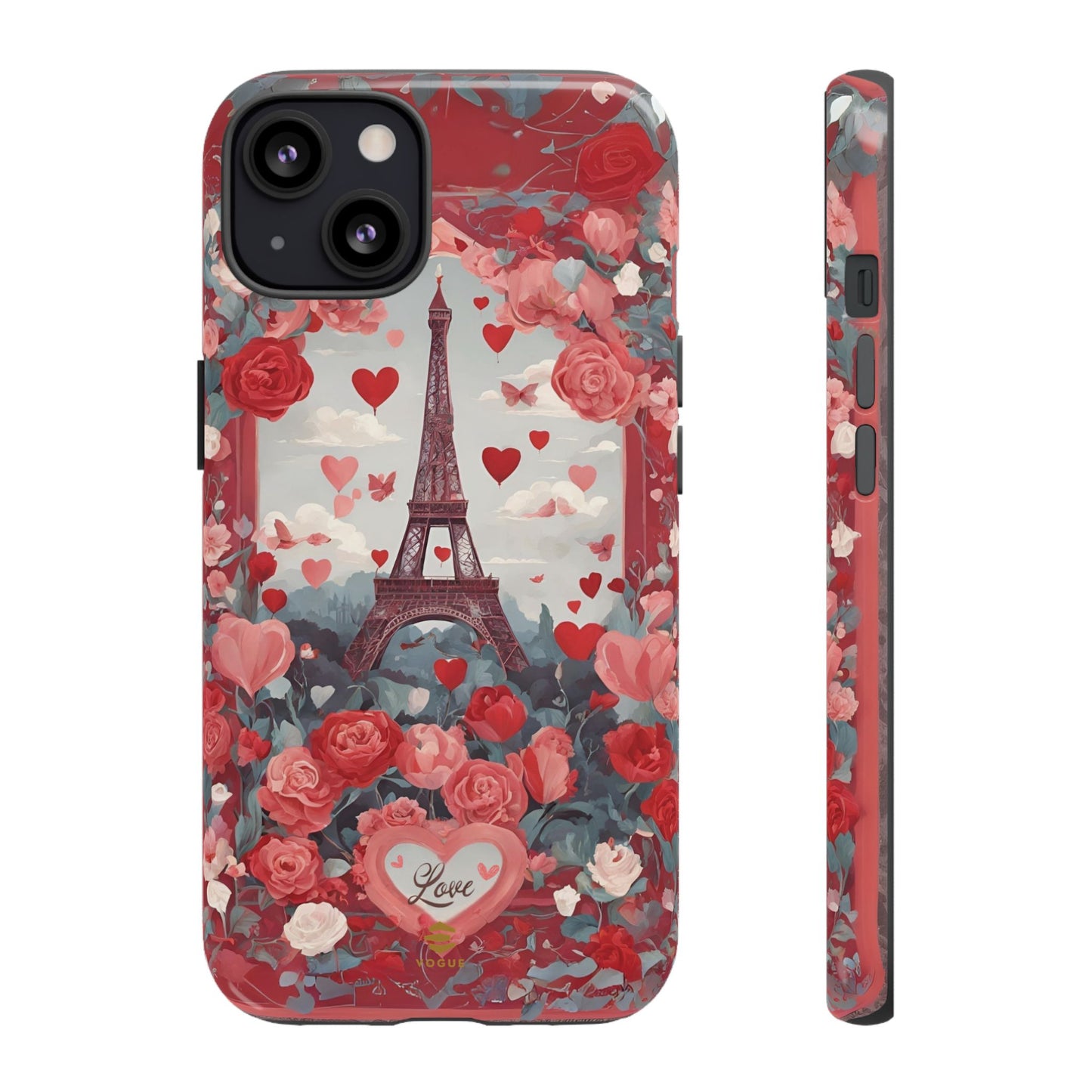 Hearts in Paris Phone Case Valentine's Day Gift for Her