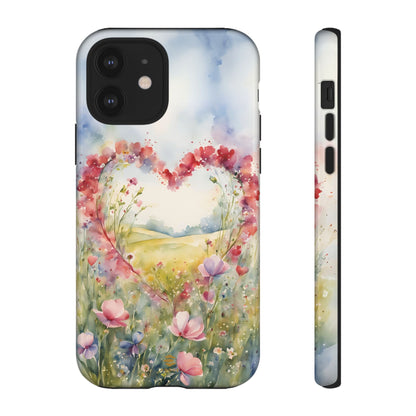 Flower heart iPhone Tough Case