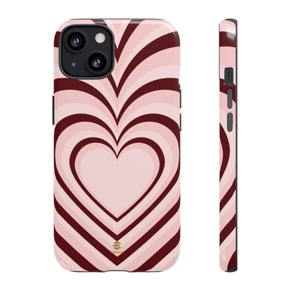 Burgundy Hearts Design - Phone Case, Love, Valentine's Day Gift for Her