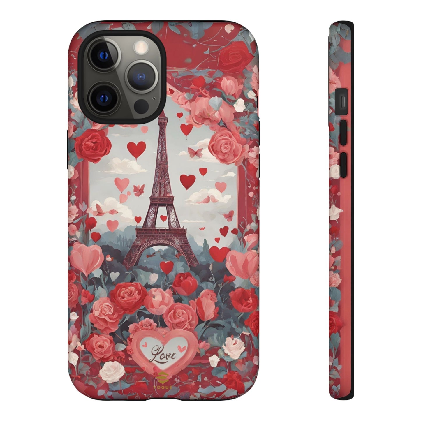 Hearts in Paris Phone Case Valentine's Day Gift for Her