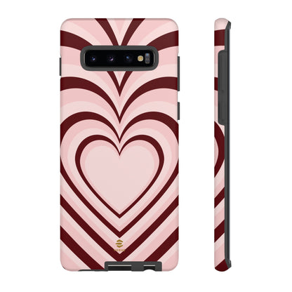 Burgundy Hearts Design - Phone Case, Love, Valentine's Day Gift for Her Samsung Galaxy