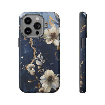 Funda para iPhone con diseño floral de mármol