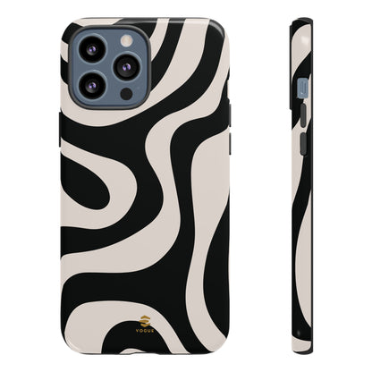 Black Swirl iPhone Tough Case