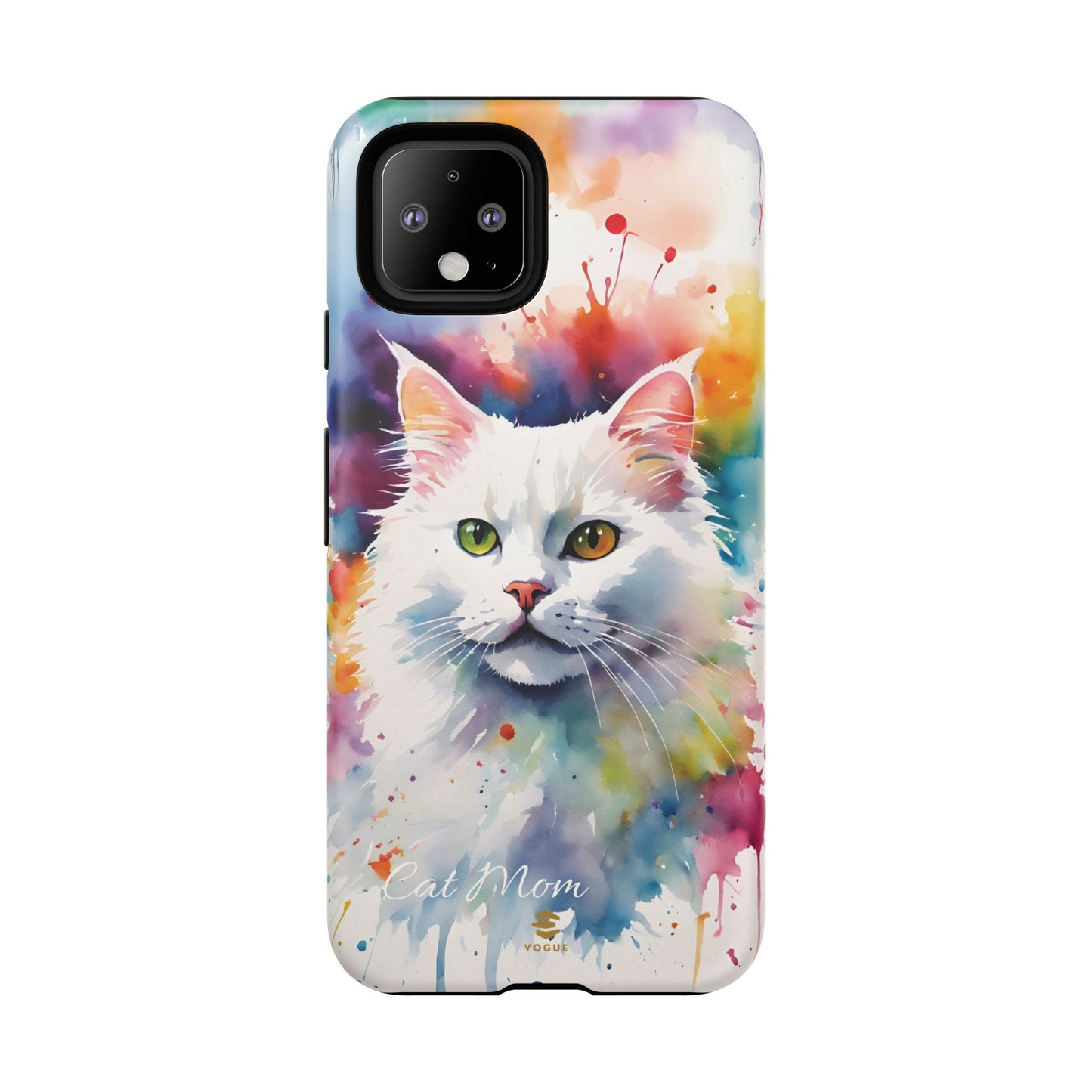 Custom White Cat Google Pixel Tough Phone Case