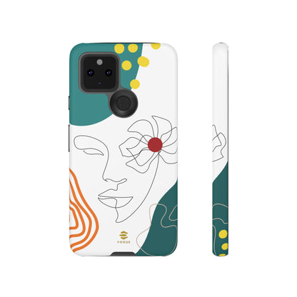 Women face Line Art Phone Case Google