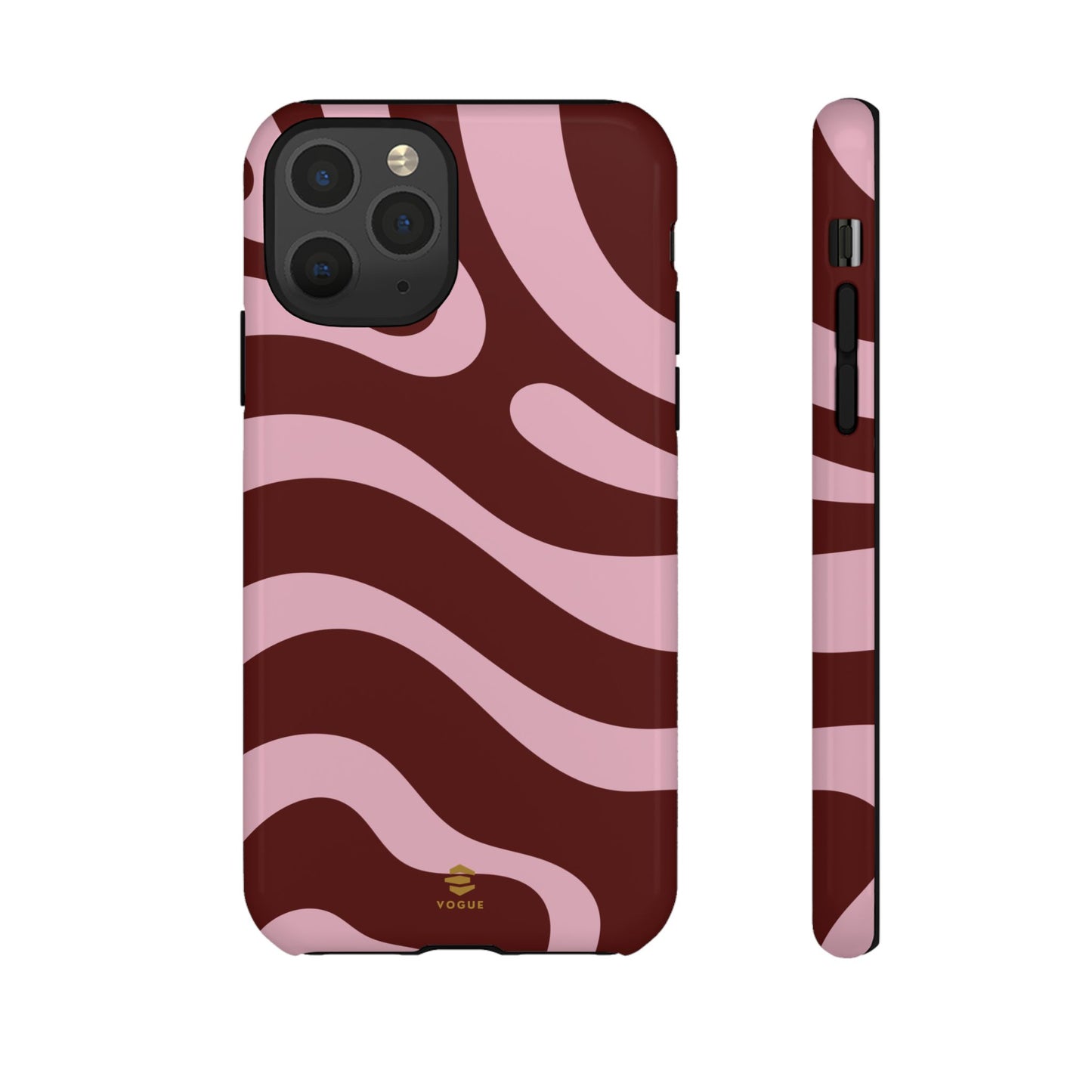 Maroon Ripple iPhone Tough Case