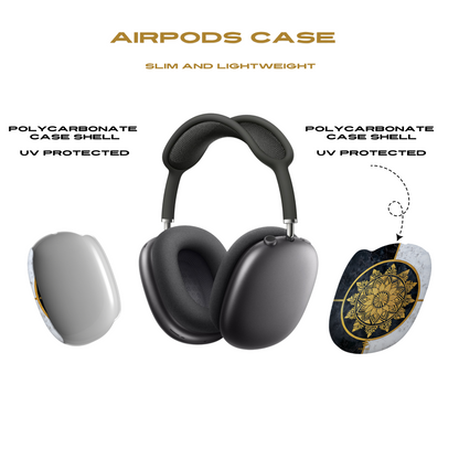 Gold Mandala Art AirPod Max Cases