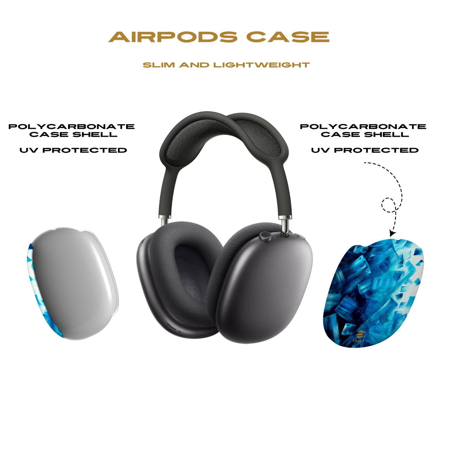 AirPod Max-Hüllen mit pixeligem Ozeanmotiv