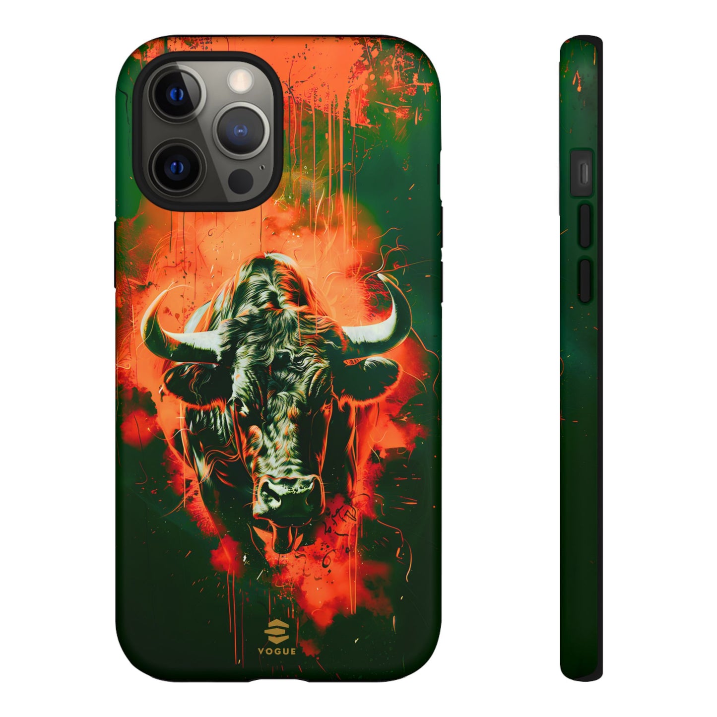 Green Bull Art iPhone Tough Case