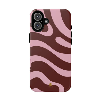 Maroon Ripple iPhone Tough Case