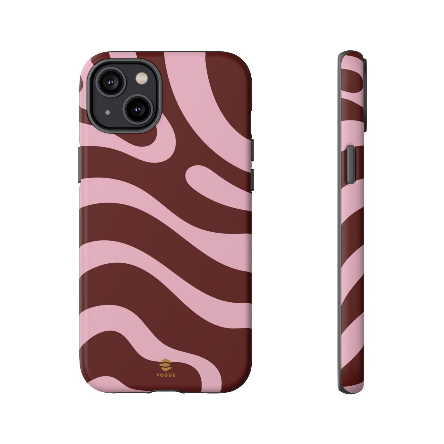 Maroon Ripple iPhone Tough Case