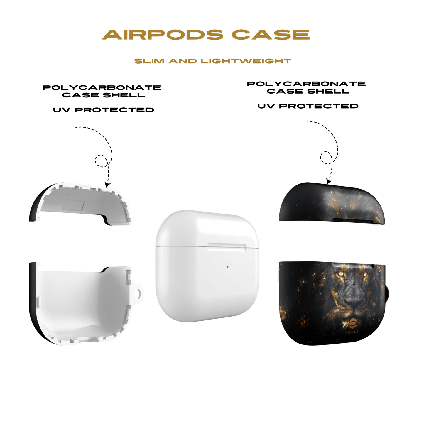 Black Lion AirPod Cases