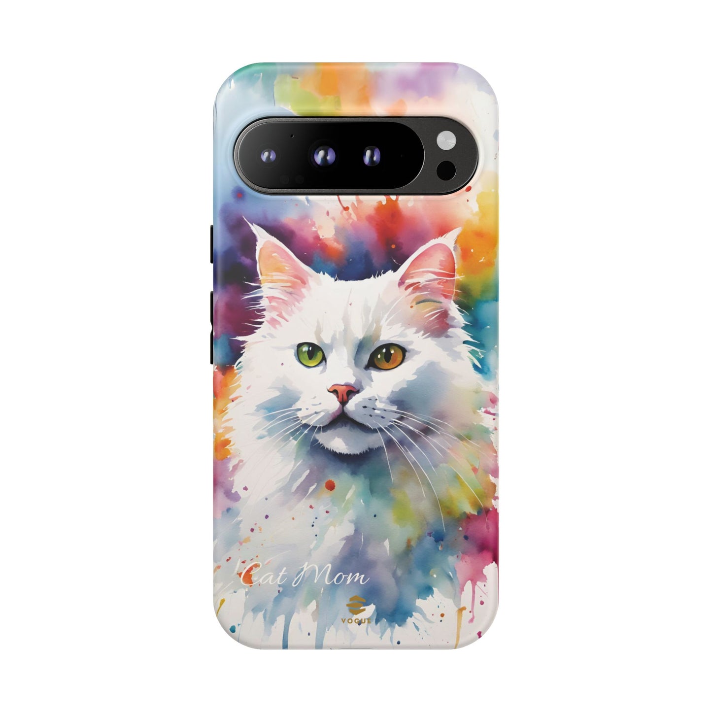 Custom White Cat Google Pixel Tough Phone Case