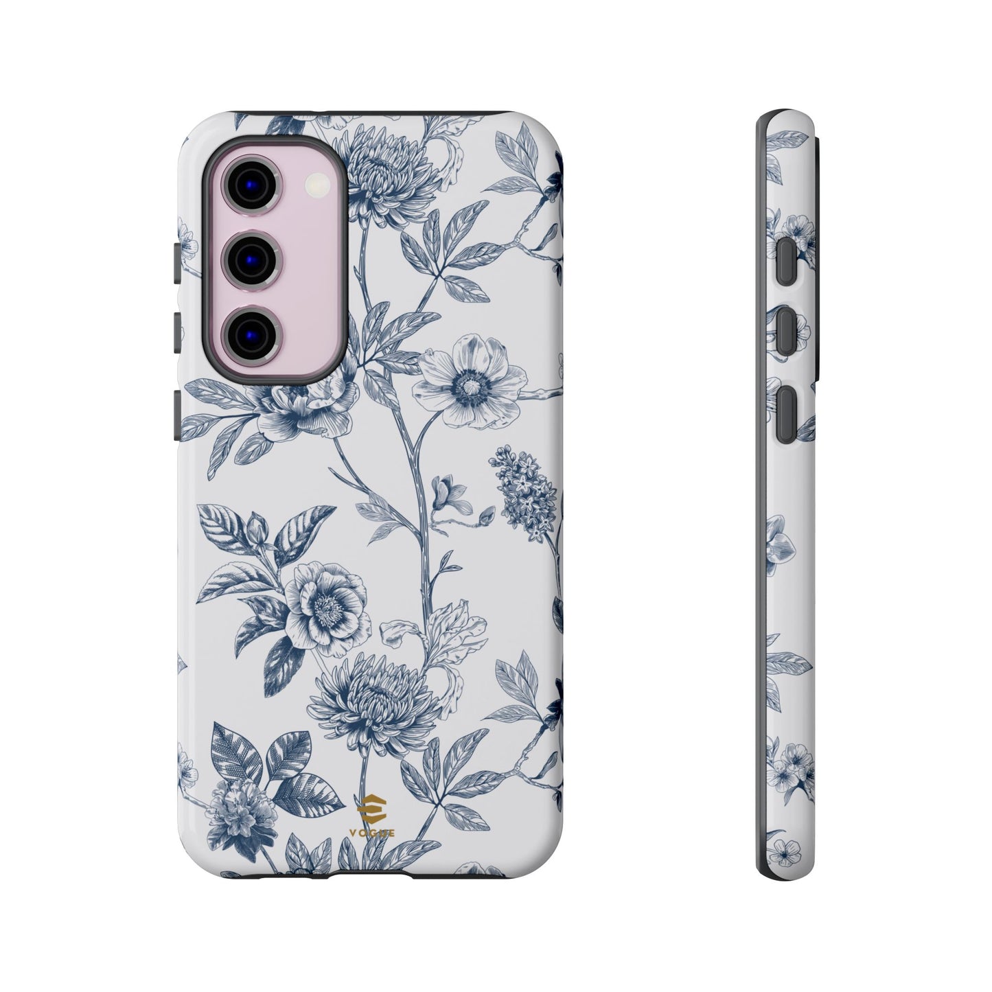 Floral Line Art Tough Phone Case Samsung