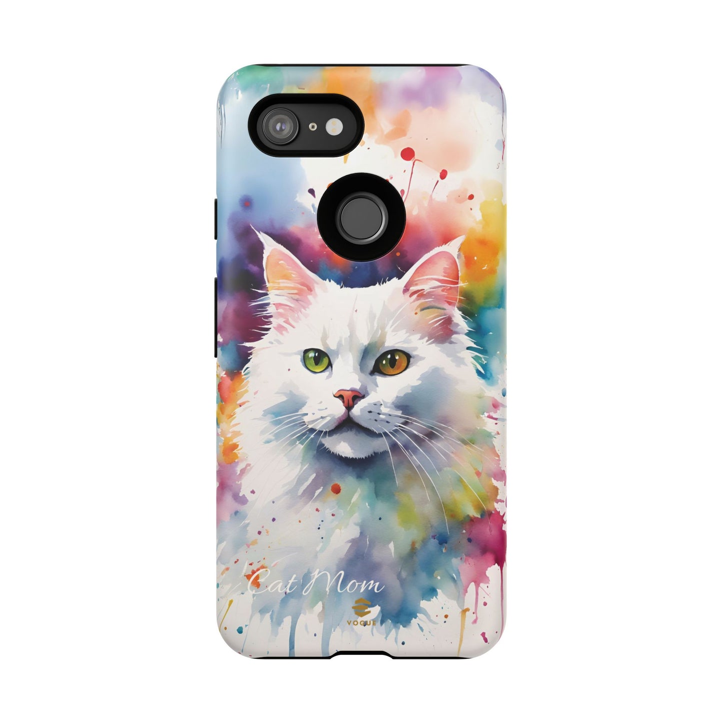 Custom White Cat Google Pixel Tough Phone Case